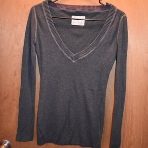 Aeropostale Grey V-Neck Sweater